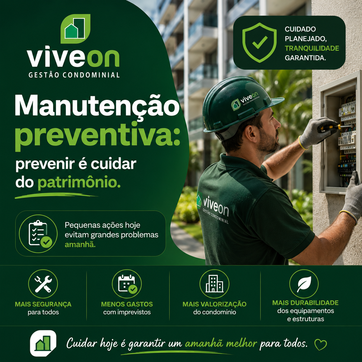 Manutenção preventiva: prevenir é cuidar do patrimônio. 🔧